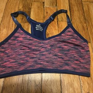 Sports Bra Racerback Active Gym Workout Summer Sz M Navy With Pink Running #306